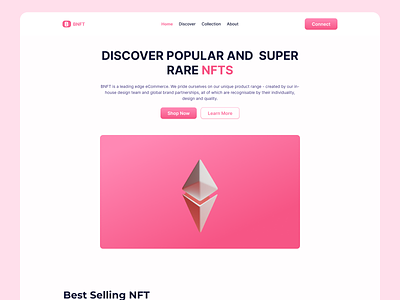 NFT shop Website design