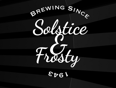 Solstice & Frosty Brewing Co. Logo branding brewing calm creative design frosty graphic design logo minimal simple winter