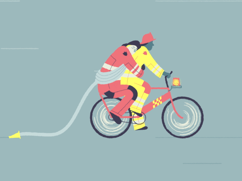 Bikes, bikes, bikes 2d animation animation character animation gif