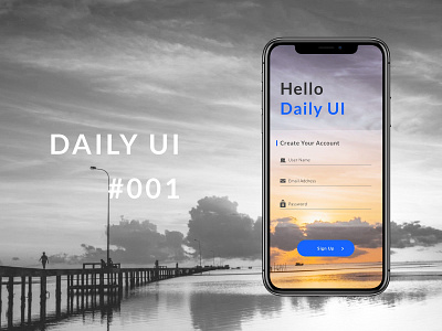 Signup Form (Daily UI #001) daily ui dailyui form design iphone sign up signup ui design