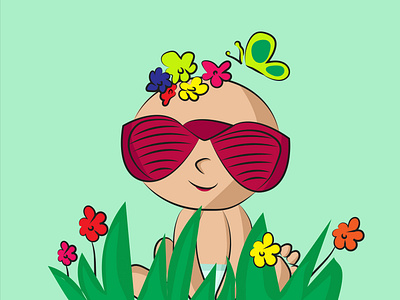 Hello spring - The cute baby...