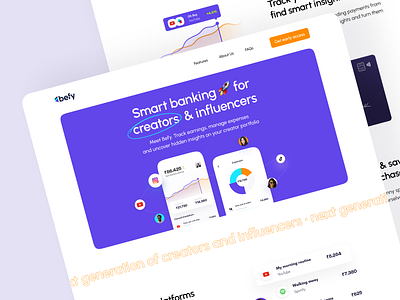 Befy Landing Page app design befy design finance finance tech fintech landing page mobile app mobile ui startup technology ui uidesign uiux ux uxdesign web design website design