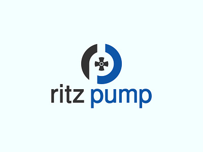 ritz pump logo design branding logo design business logo creative logo design graphic design lettermark logo logo logo brand logo design minimal logo minimalist logo professional logo pump logo pump logo design