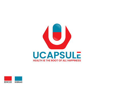 ucapsule health logo design