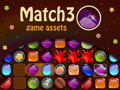 Juicy Match 3 For Dribbble 800x600 app candy game game assets game design game set make a game match 3 match3 mobile puzzle game sweets ui designer