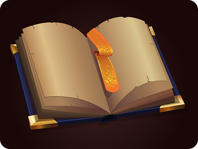 Book icon game book design icon illustration magic paper vector workbook