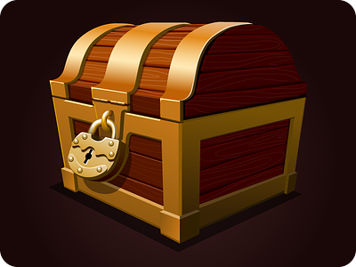Chest icon game assets chest game gold icon pirates treasure wealth wooden box