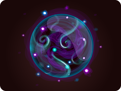Mana icon game electric ball energy sphere fireball icon illustration light ball magic mana quest sprite vector witch