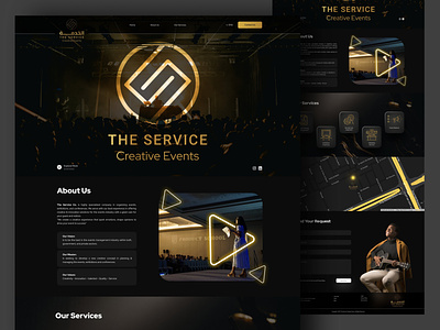 Web Design: The Service Creative Events - Landing Page