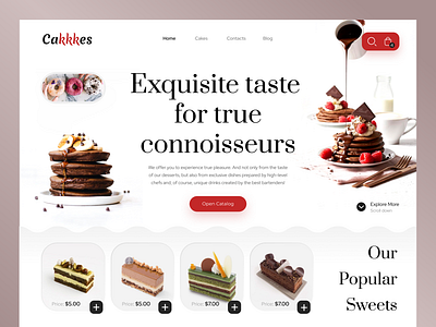 Web Design: Cakkkes - Sweet Shop bakery birthday cake cakes candy chocolate cupcake delicious design dessert landing page pastry sweet ui web web design website