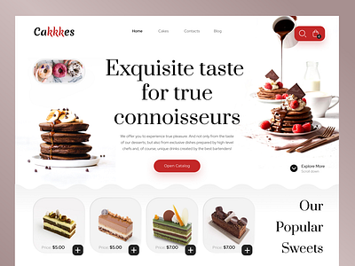Web Design: Cakkkes - Sweet Shop