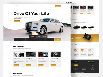 Limousine Booking Website booking booking limousine car rental cars home page hotel interface landing page limo limousine limousines mersedes rent a car reservation rolls royce ui website design
