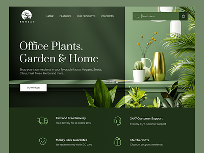 Bonsai - Plants Store Homepage