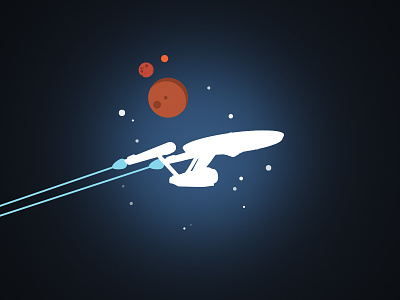 Iconic spaceships illustration minimalist space star trek uss-enterprise