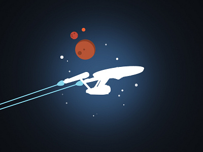 Iconic spaceships illustration minimalist space star trek uss enterprise