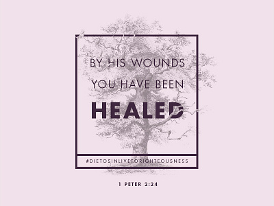 The Tree daily design flyer healed layout poster tree typography verse wounds