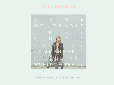 Think About These Things daily design list things think typography verse