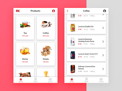 Concept RK app branding delivery ios mobile ui ux