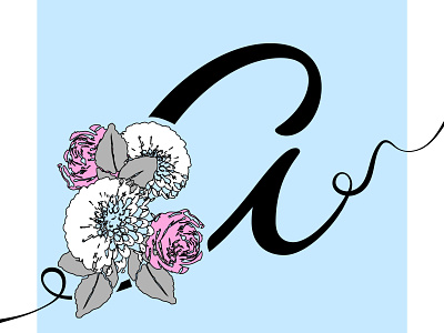 Single Letter Logo adobe illustrator chrysanthemum dailylogochallenge flowers graphic design illustration illustrator letter logo rose single letter vector
