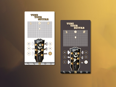 Guitar Tuner app branding design illustration ui ux web website