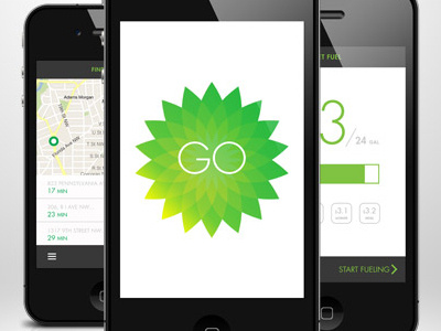 BP GO iPhone App app flat minimal ui