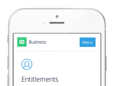 ID.me Business Site Mobile View clean flat minimal mobile responsive simple ui user interface design ux