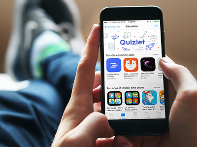 We are featured in the App Store! app store apple education featured ios learn mode quizlet study