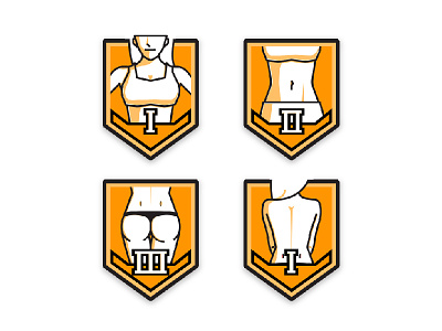 fitness level badges - female badge female fit girl icon level workout