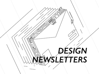 Design Newsletters illustration letters lines monochrome