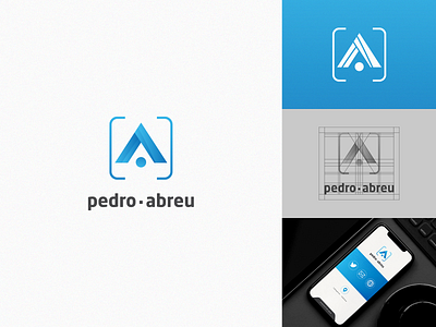 LOGO - PEDRO ABREU alpha brand identity branding design graphic grid icon logo logo design logodesign logotype marca tech vector