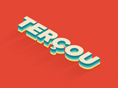 Terçou! 80s classic font graphic design isomatric lettering red typeart typedesgin vector vintage