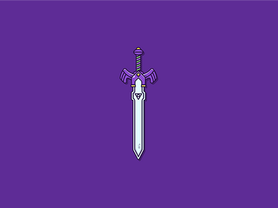 Master Sword a link to the past art design digital art games graphic design icon illustration illustrator link mastersword nintendo purple retro snes sword vector vintage zelda