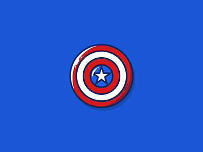 Captain America's shield america avengers captain digital art graphic design icon illustration illustrator shield vector