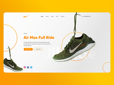 Nike | Landing Page app branding design graphic design icon illustration landing landing page logo page ui ux vector