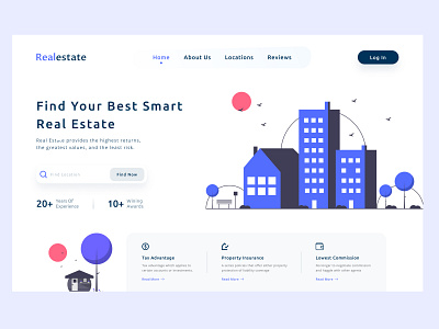 Real Estate Landing Page Design appartment design homepage house landing page property property developer real estate real estate agency real estate agent realtor rent responsive sell typography ui ux web web design website