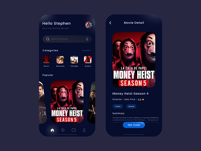 Cinema Ticket App Design