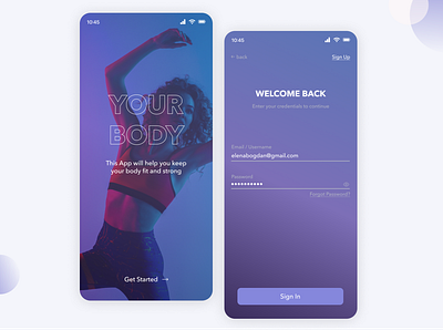 Fitness App app branding design fitness graphic design illustration logo typography ui ux vector