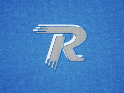 'R' icon blue icon photoshop portfolio texture