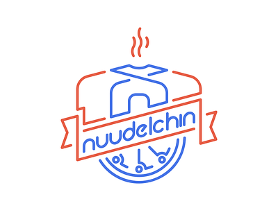 Nuudelchin Logo branding design food illustration kitchen logo minimal mongolian