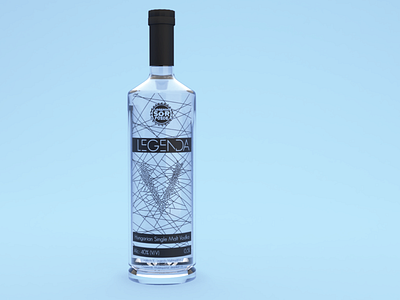 Legenda V 3d alcohol branding design kitchen label legend logo minimal packaging