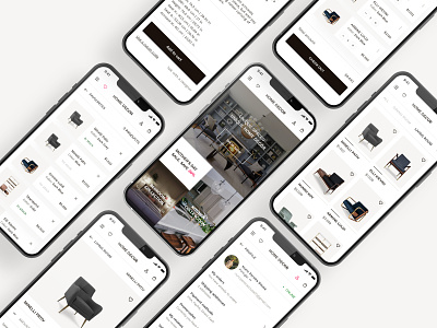 Home Decor Online Shop design interface interface design minimal mobile app mobile apps mobile design ui ui design uiux