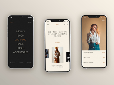 Melchi - Luxury Clothing Brand design interface interface design minimal mobile app mobile apps mobile design ui ui design ui ux ux ux design