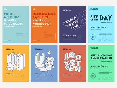 NunoPS Portfolio 2021 - awards awards branding design front end graphic design illustration minimal portfolio poster ui ux website