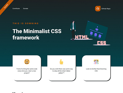 Downing CSS website design