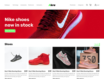 Akra E-Commerce Shop ecommerce landing page web app web design web shop website design