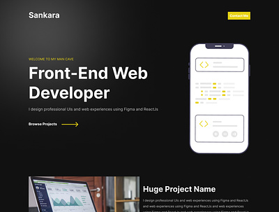 Front-end Web Developer Portfolio Template portfolio web developer website design