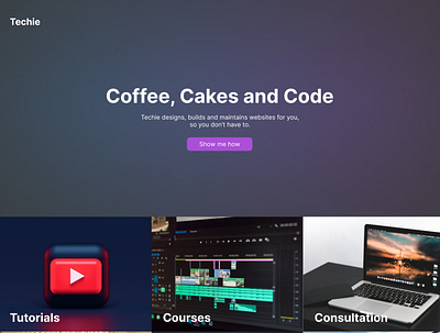 Tech Website landing page web design website design