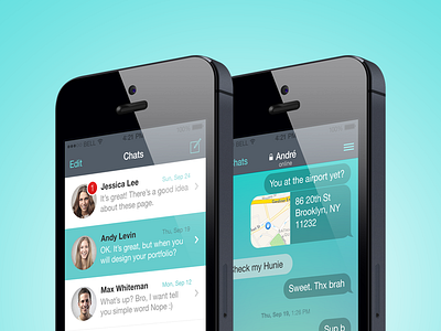 Chat List app chat flat whatsapp