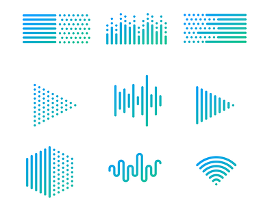 Radio Show Identity clean identity minimalistic radio waves waves
