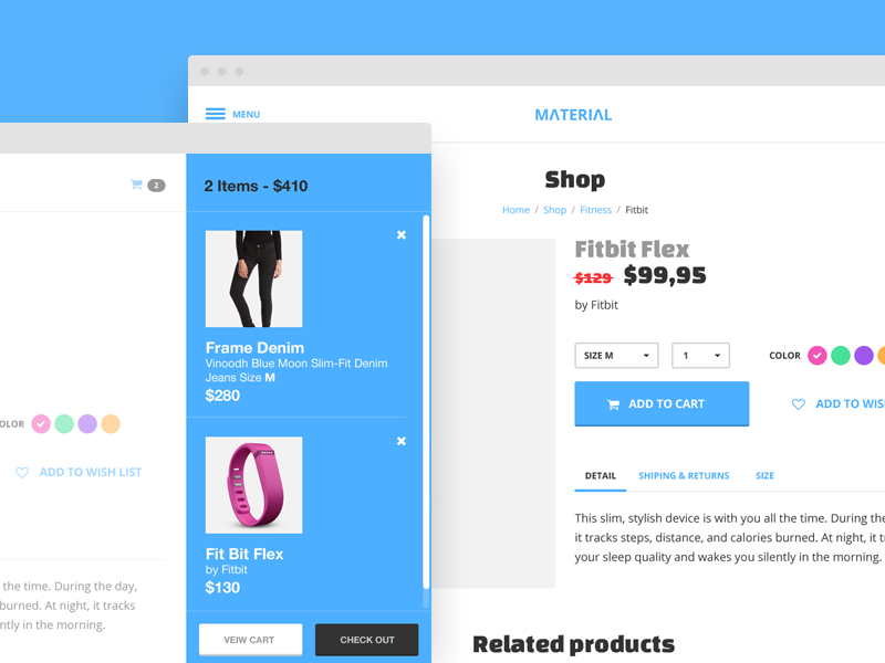 responsive site designer cart